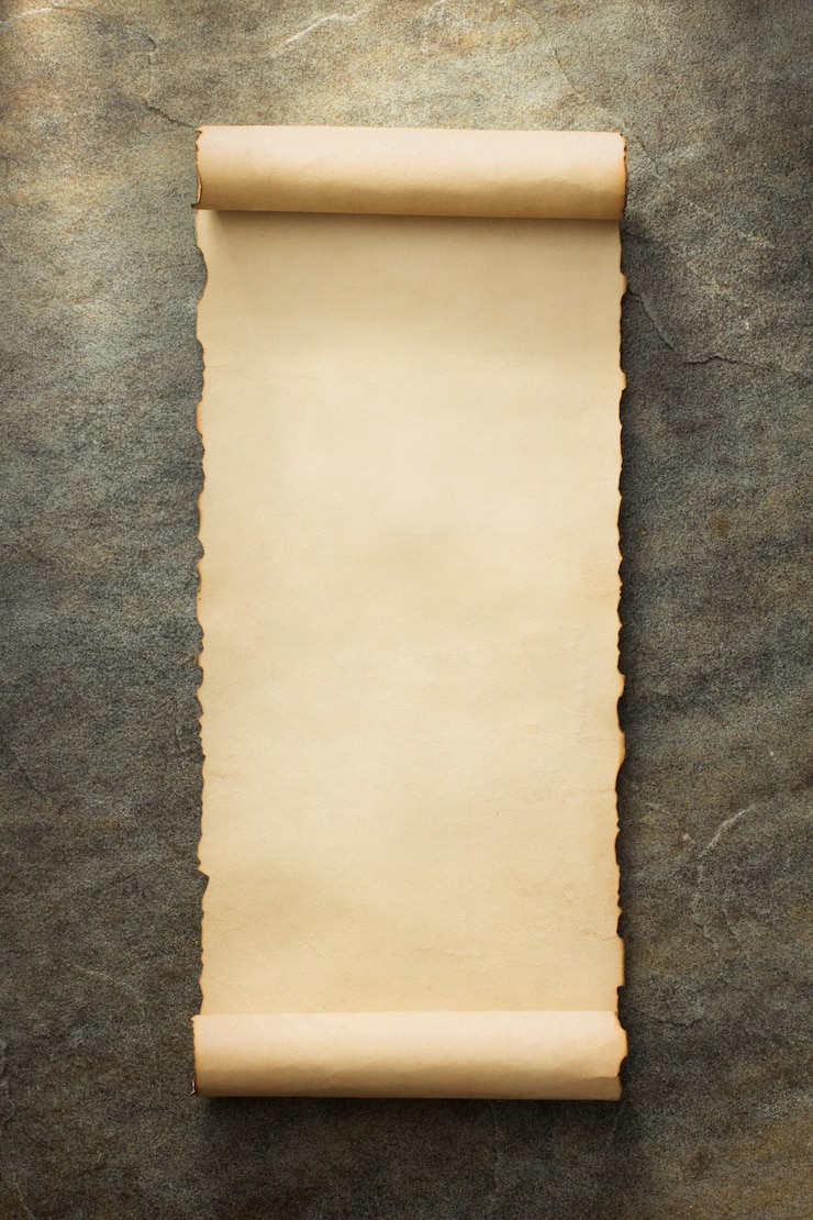 Photo parchment scroll at old background