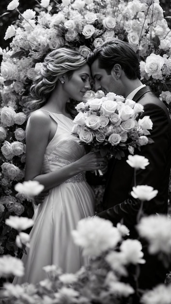 Photo parena union en matrimonio fotografia en blanco y negro