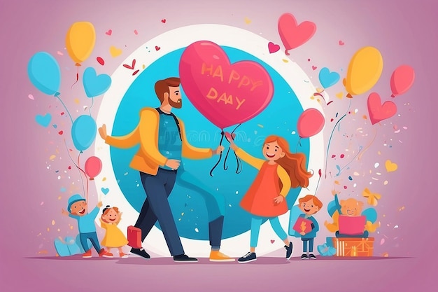 Parents Day Happy Parents Day Vector Illustration Parents Day Concept