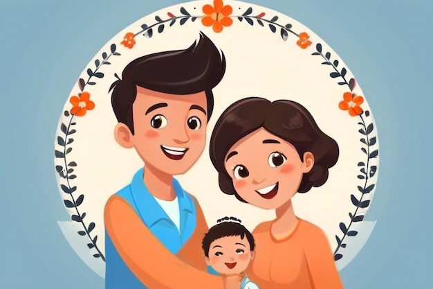 Parents Day Happy Parents Day Vector Illustration Parents Day Concept