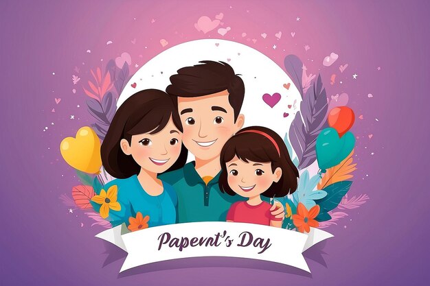 Parents Day Happy Parents Day Vector Illustration Parents Day Concept