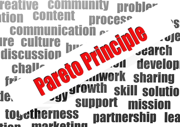 Pareto principle word cloud