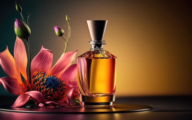 Parfum geurfles banner voor mannen en vrouwen generatieve ai