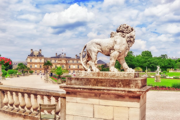 PARIJS FRANKRIJK JULI 08 2016 Luxemburg Paleis en park in Parijs de Jardin du Luxembourg een van de mooiste tuinen in Parijs Frankrijk