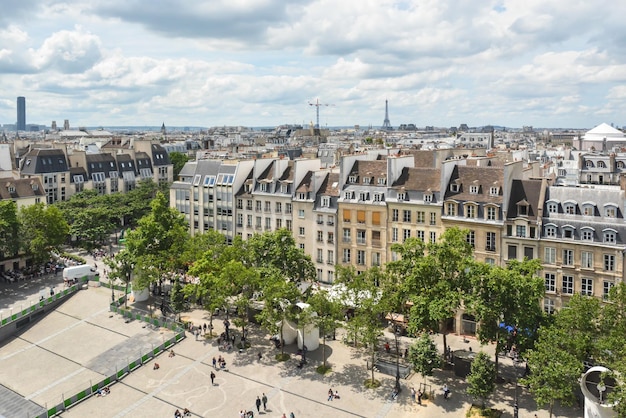 Parijs vanaf het dak van het Centre Pompidou