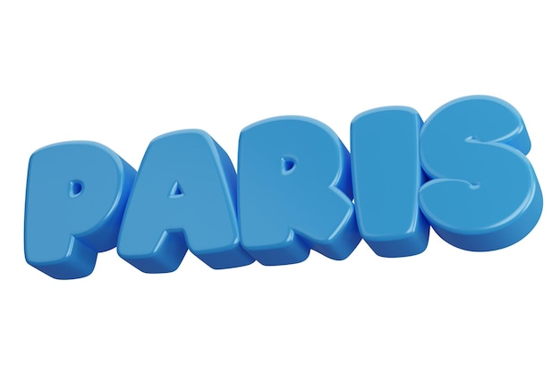 Photo paris 3d word text