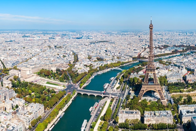 Paris aerial panoramic view France