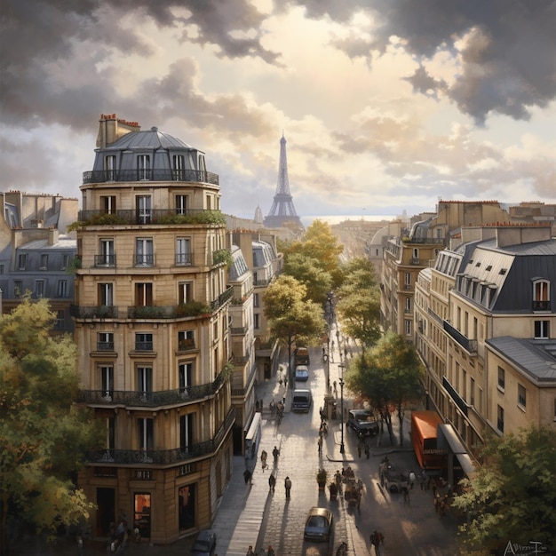 パリの街の風景