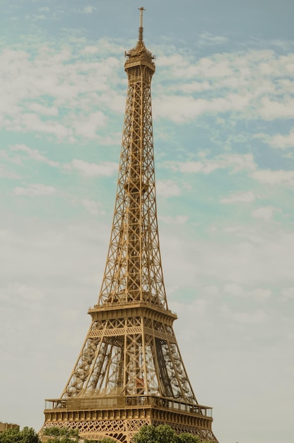 Paris France June 1 2012 Look from afar at gorgeous Eiffel Tower