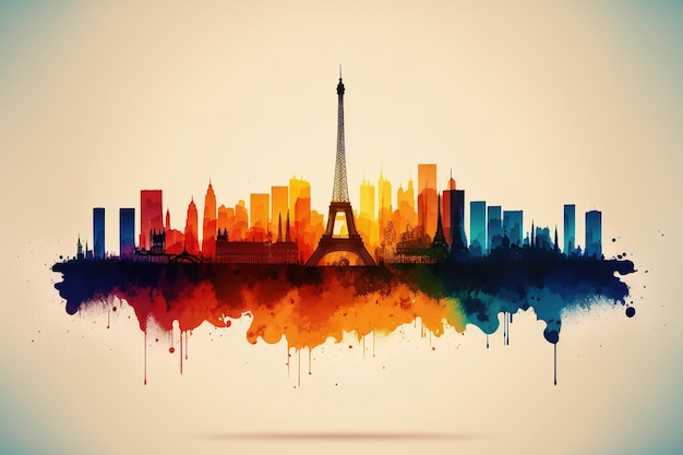 Paris skyline design