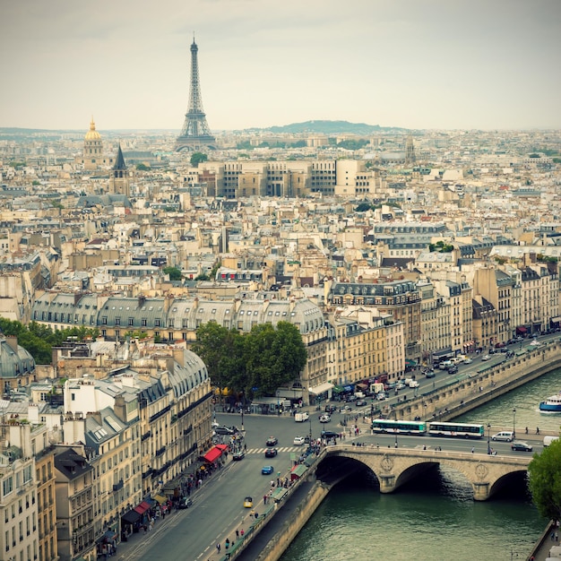 Paris skyline with Eiffel Tower