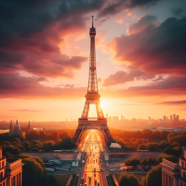 Paris sunset