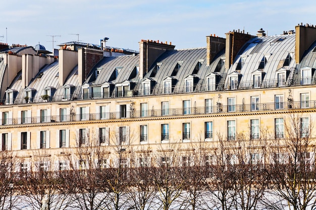 Paris urban building on Rue de Rivoli