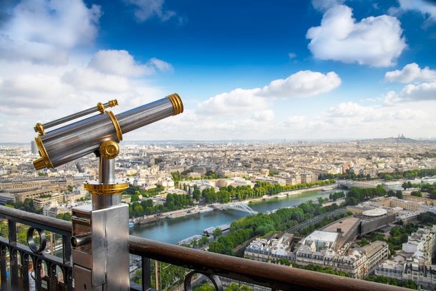 Paris view from the Eiffel Tower