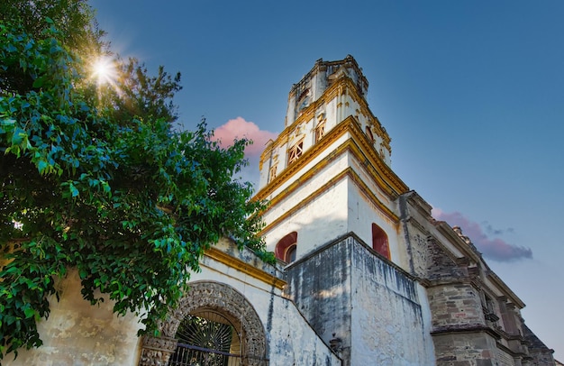 Parish of San Juan Bautista on Hidalgo square in Coyoacan Mexico City