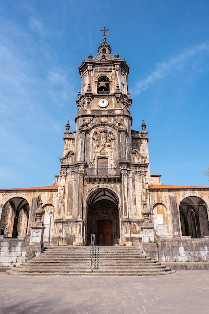 Parish of San Martin in the goiko square next to the town hall in Andoain Gipuzkoa Basque Country