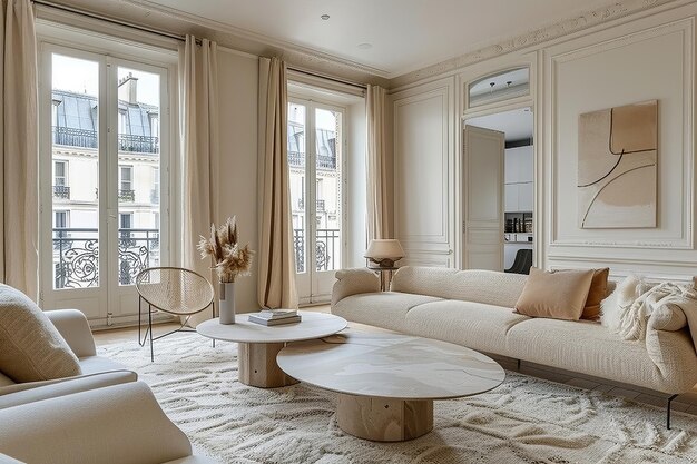 Парижский скандинавский дизайн интерьера современного парижского дома
