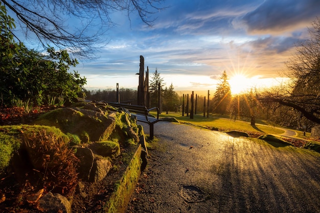 Park in Burnaby Mountain Natuur Achtergrond