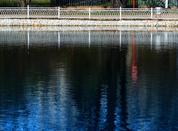 Photo park lake reflections landscape background