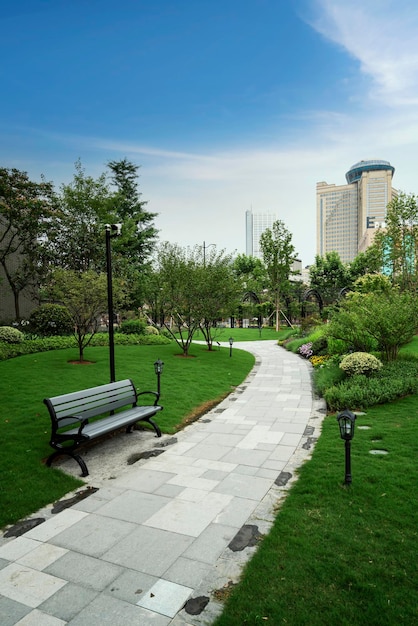 Park in  lujiazui financial center, Shanghai, China