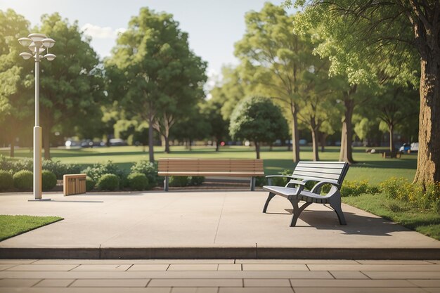 Foto mockup di scene di parco e all'aperto