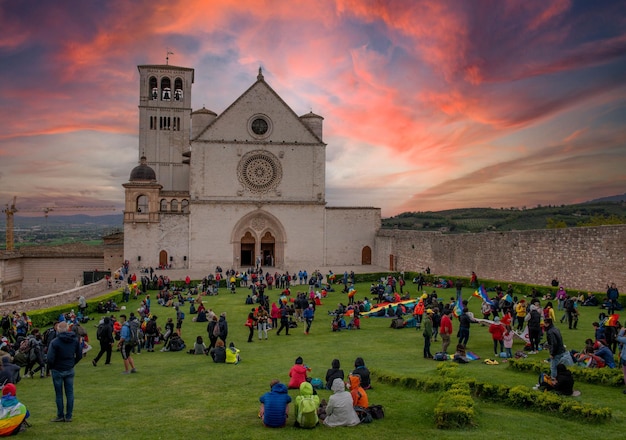 Park van de basiliek van Assisi