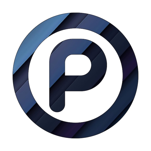 parkeercirkel icoon blauw cyan donkere diagonale textuur