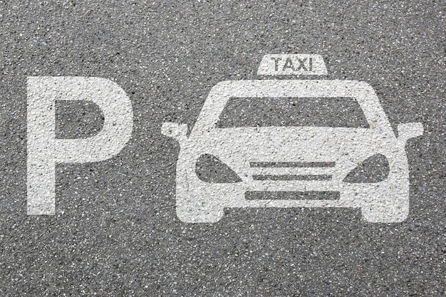 Parkeerplaats teken parkeerplaats taxi taxi teken voertuig straat wegverkeer stad stad mobiliteit