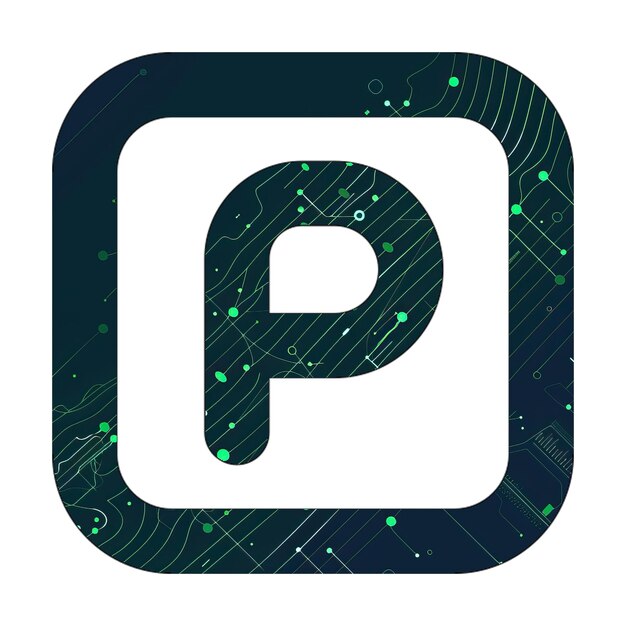 parking icon green technology texture