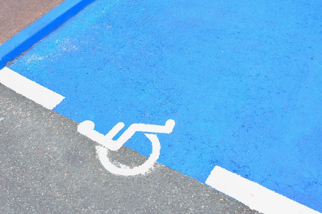 Parking place for people with disabilities handicapped