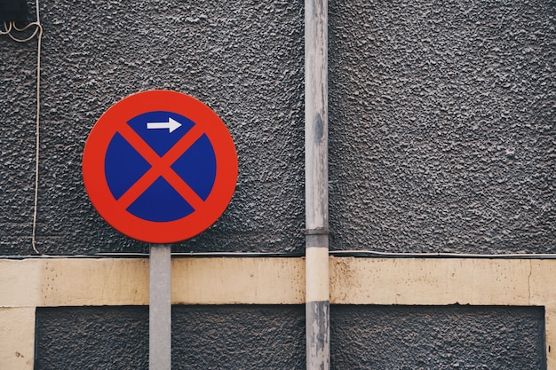 parking prohibited traffic sign in the street