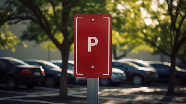 parking sign next to cars