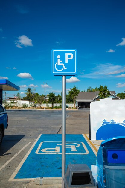 Parking spaces for disabled people