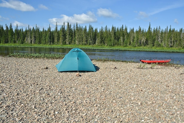 Parking travelers along the national Park Yugyd VA