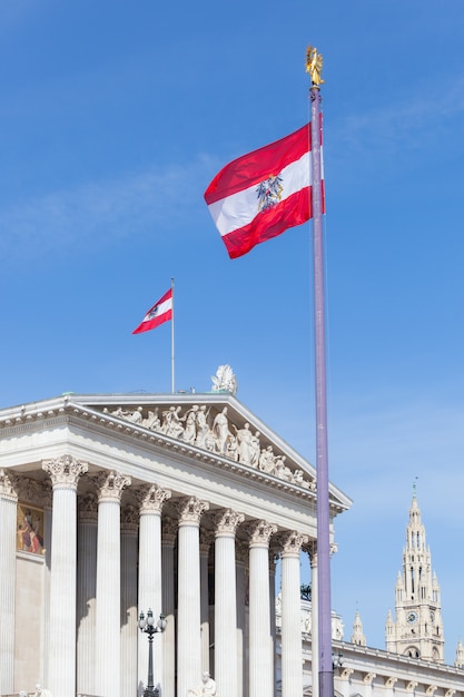 Esterno del palazzo del parlamento a vienna