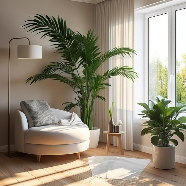 Parlor palm for bedroom decoration