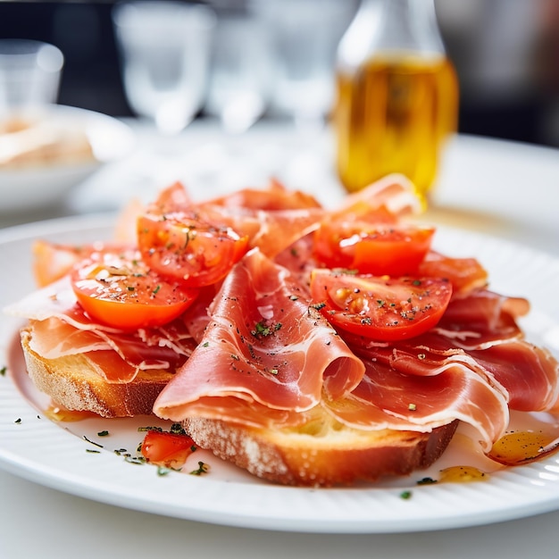 Parma Ham and Tomato Bread