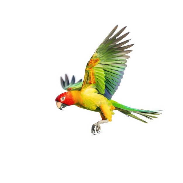 Parrot bird white background