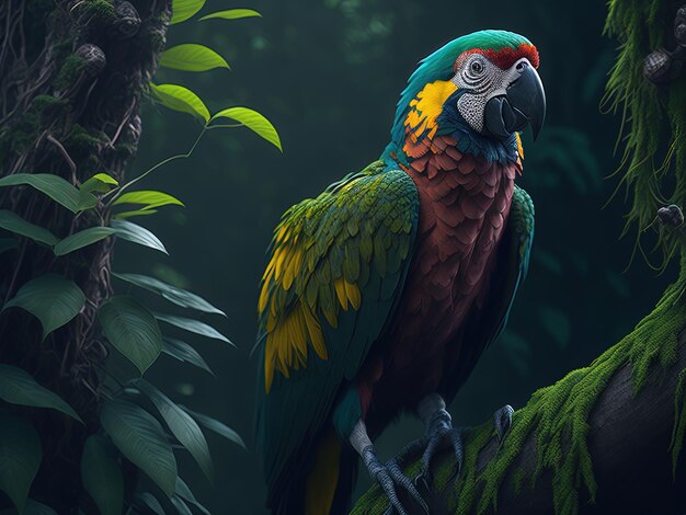 parrot on the branch