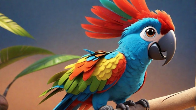 A parrot cartoon character