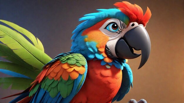 A parrot cartoon character