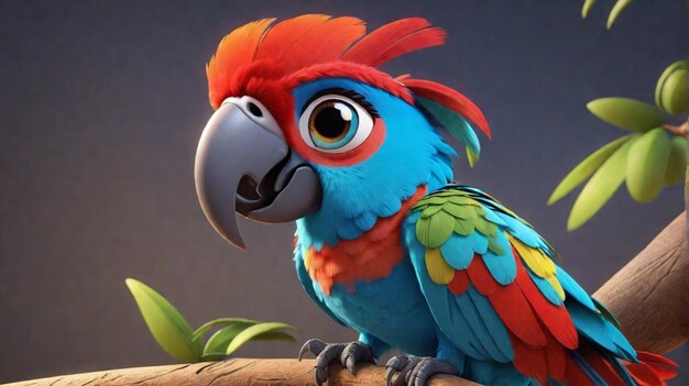 A parrot cartoon character