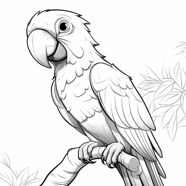 parrot coloring book for kids