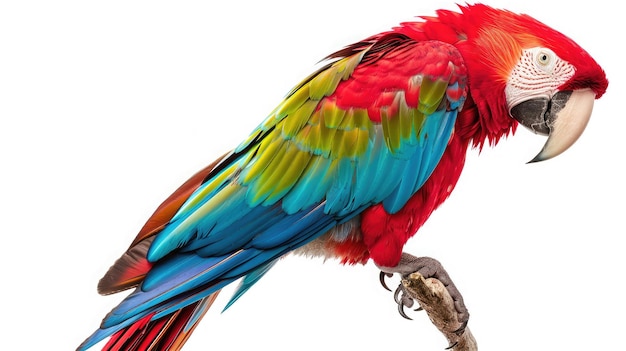 parrot on isolated white background