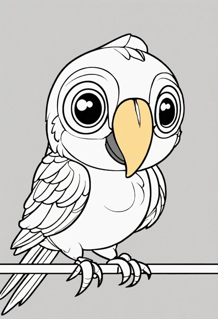 Photo parrot line art photo