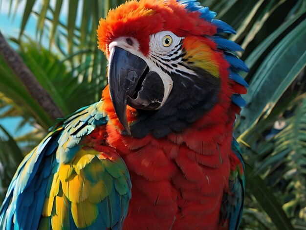 A parrot living in the Amazon rainforest ai generated