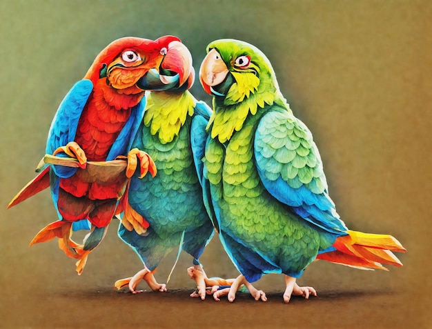 Parrot Random colour vector