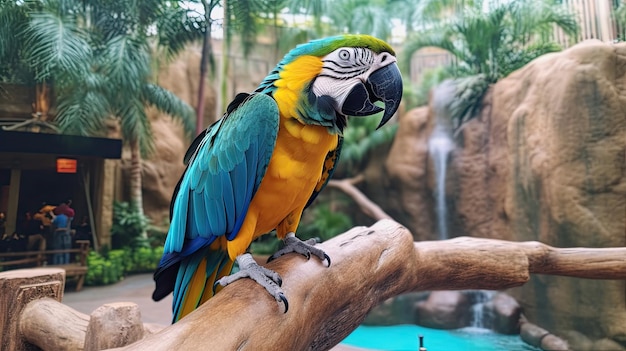 a parrot sitting on a branch