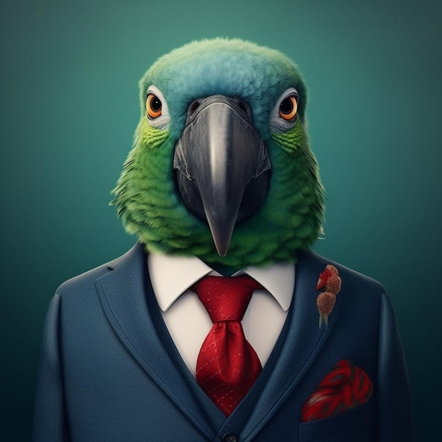 Parrot in a suit Generative AI