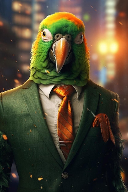 Parrot in a suit Generative AI